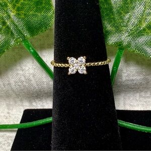 Elegant Gold and Silver Butterfly Ring